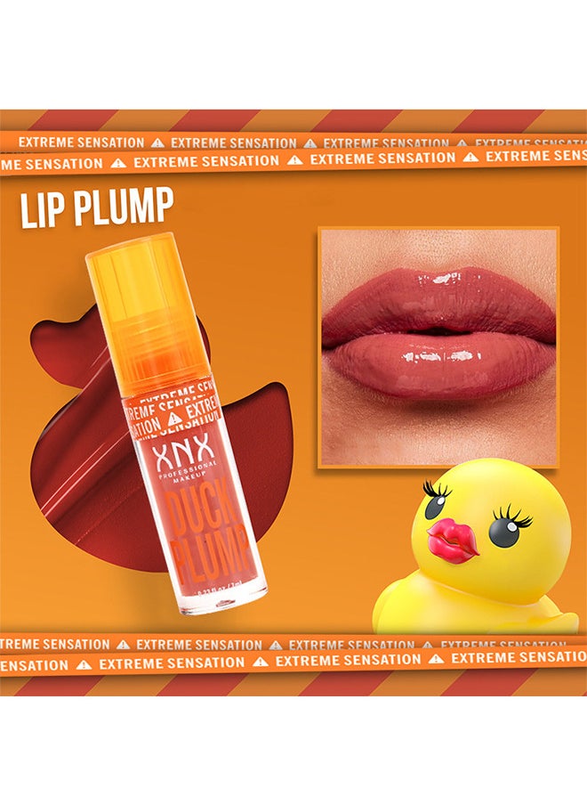 XNX - Duck Plump Lip Plumping Lacquer, Fat Lip Oil Lip Glaze, Glitter Shine Primer Lip Clear Plumping Lip Gloss, High Pigment No Sticky Lip Gloss, Lip Plumper Gloss Make Lips Fuller - Image 1