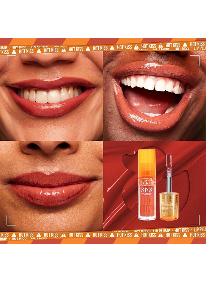 XNX - Duck Plump Lip Plumping Lacquer, Fat Lip Oil Lip Glaze, Glitter Shine Primer Lip Clear Plumping Lip Gloss, High Pigment No Sticky Lip Gloss, Lip Plumper Gloss Make Lips Fuller - Image 1