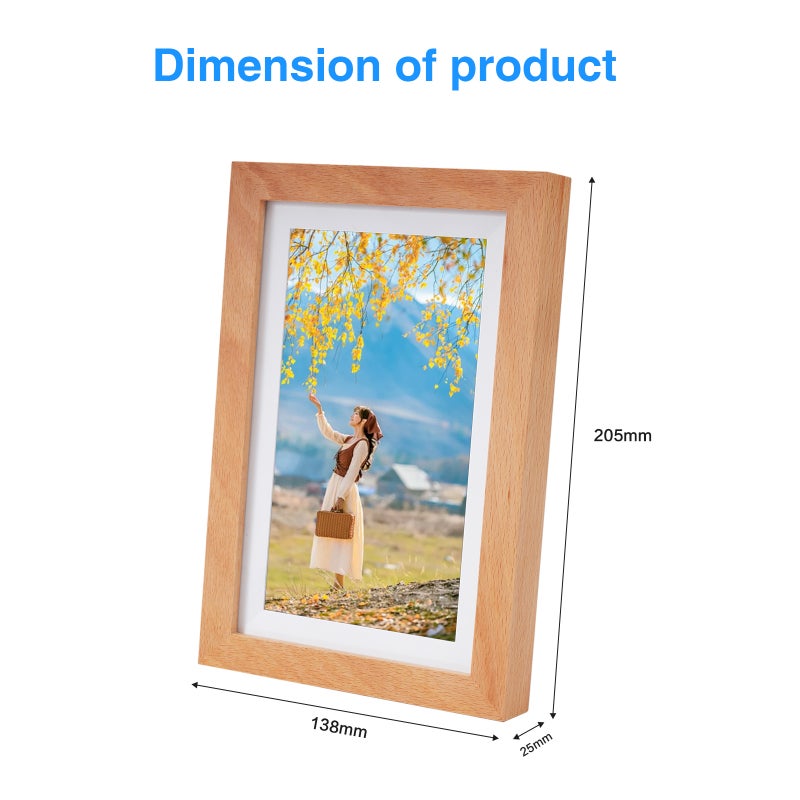 Digital Photo Frame 7-Inch IPS Display With 1024*600 Resolution & Clear Visuals - Smart WiFi Frame With Mobile App Transmission & Built-In Speaker, Solid Wood Frame For Home Gifting & Multimedia Viewi - Image 4