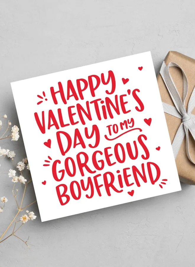 Share the Love My Gorgeous Boyfriend, Valentine's Greeting Card