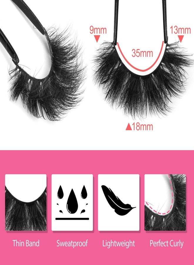 Winifred Eyelashes Mink Lashes Dramatic Full Volume False Eyelashes 6D Faux Mink Eye Lash 18mm Long Lashes Pack 8 Pairs by Winifred - Image 4