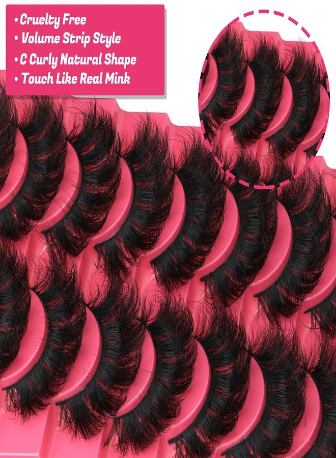 Winifred Eyelashes Mink Lashes Dramatic Full Volume False Eyelashes 6D Faux Mink Eye Lash 18mm Long Lashes Pack 8 Pairs by Winifred - Image 5