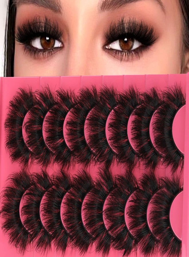 Winifred Eyelashes Mink Lashes Dramatic Full Volume False Eyelashes 6D Faux Mink Eye Lash 18mm Long Lashes Pack 8 Pairs by Winifred - Image 1