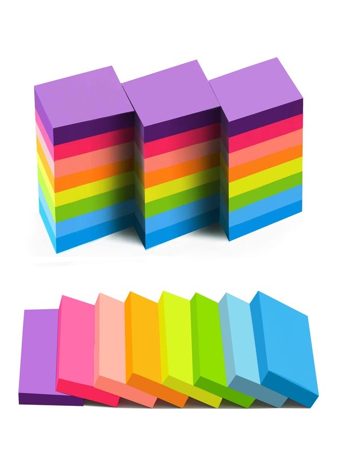 YEECOK (24 Pads) Sticky Notes 1.5x2 in, 8 Colors Post Self Sticky Notes Pad Its, Bright Post Stickies Colorful Sticky Notes for Office, Home, School, Meeting, 75 Sheets/pad - Image 1