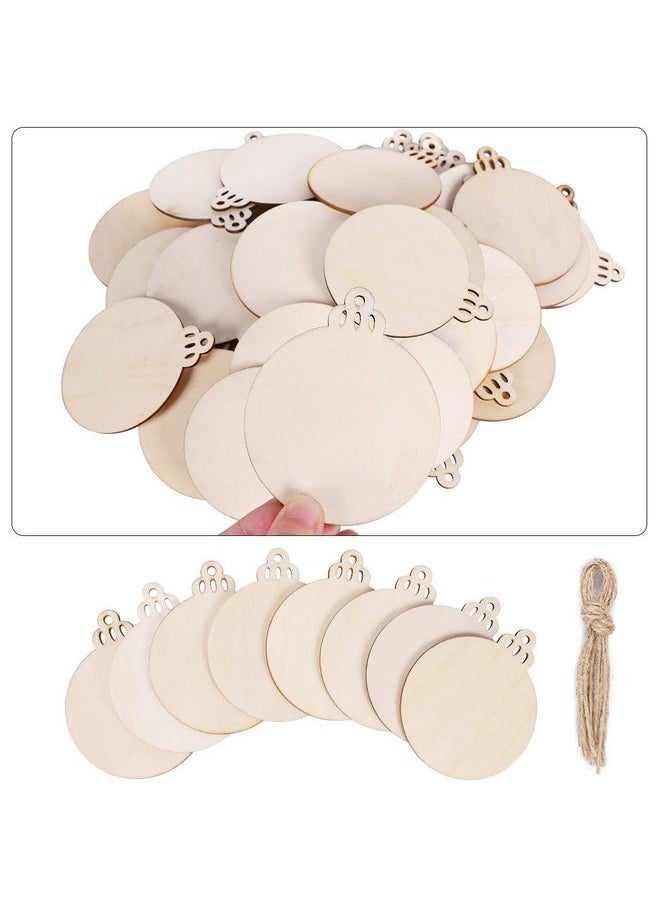 60Pcs 3.5" Diy Wooden Christmas Ornaments Unfinished Predrilled Wood Slices Circles For Crafts Round Centerpieces Discs Holiday Hanging Decorations - pzsku/Z6D9CC37CEC770097683AZ/45/_/1734347956/d96459b2-850c-41cb-8d60-2deaa2f0946f