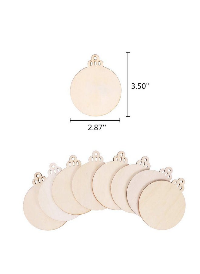 60Pcs 3.5" Diy Wooden Christmas Ornaments Unfinished Predrilled Wood Slices Circles For Crafts Round Centerpieces Discs Holiday Hanging Decorations - pzsku/Z6D9CC37CEC770097683AZ/45/_/1734347965/2143fa64-d175-4b6c-9bfc-a99d94caa95b