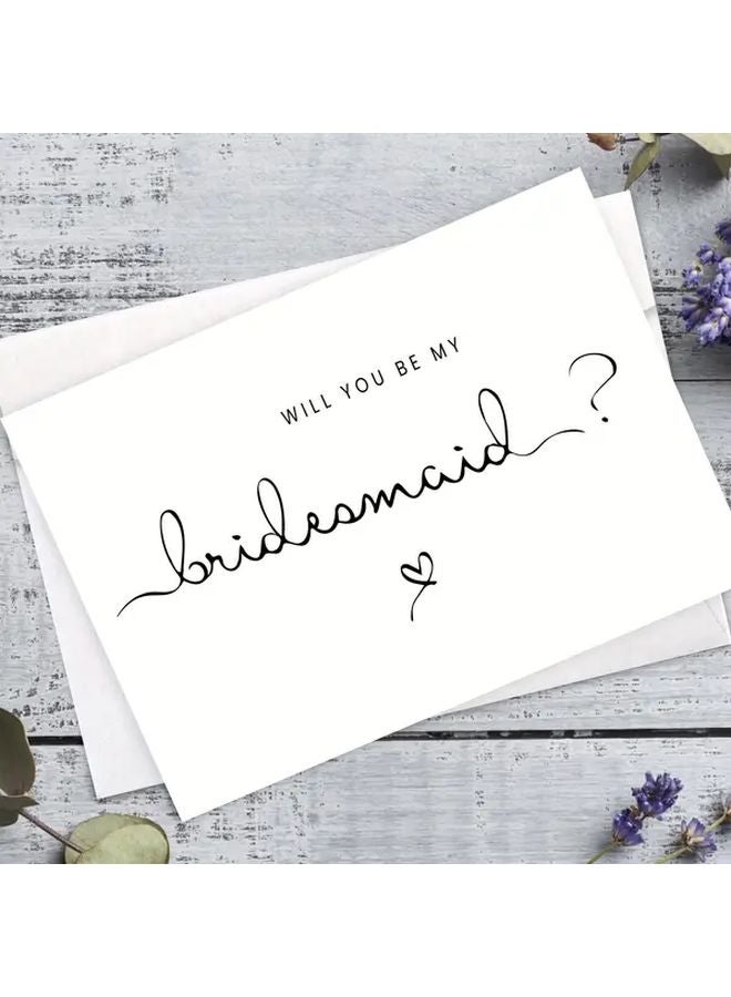 هل ستكونين وصيفتي؟ بطاقة وصيفة العروس بطاقة عرض زفاف وصيفة العروس - Image 2