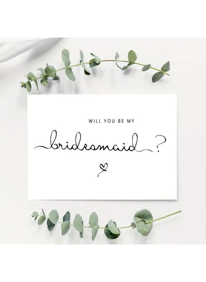 هل ستكونين وصيفتي؟ بطاقة وصيفة العروس بطاقة عرض زفاف وصيفة العروس - Image 5