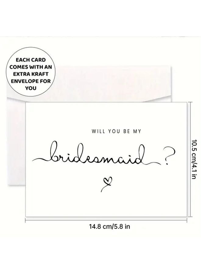 هل ستكونين وصيفتي؟ بطاقة وصيفة العروس بطاقة عرض زفاف وصيفة العروس - Image 3