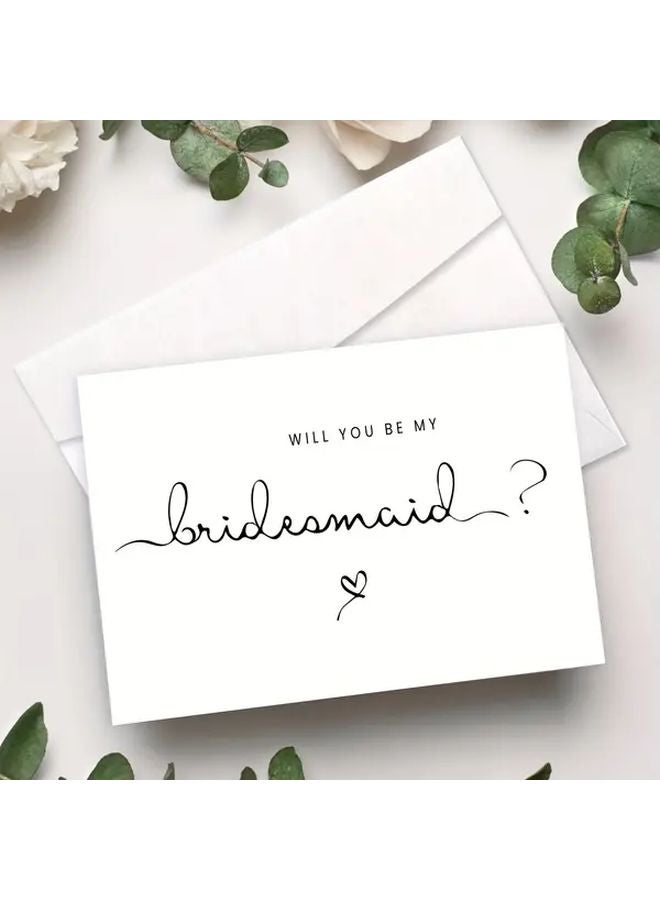 هل ستكونين وصيفتي؟ بطاقة وصيفة العروس بطاقة عرض زفاف وصيفة العروس - Image 4