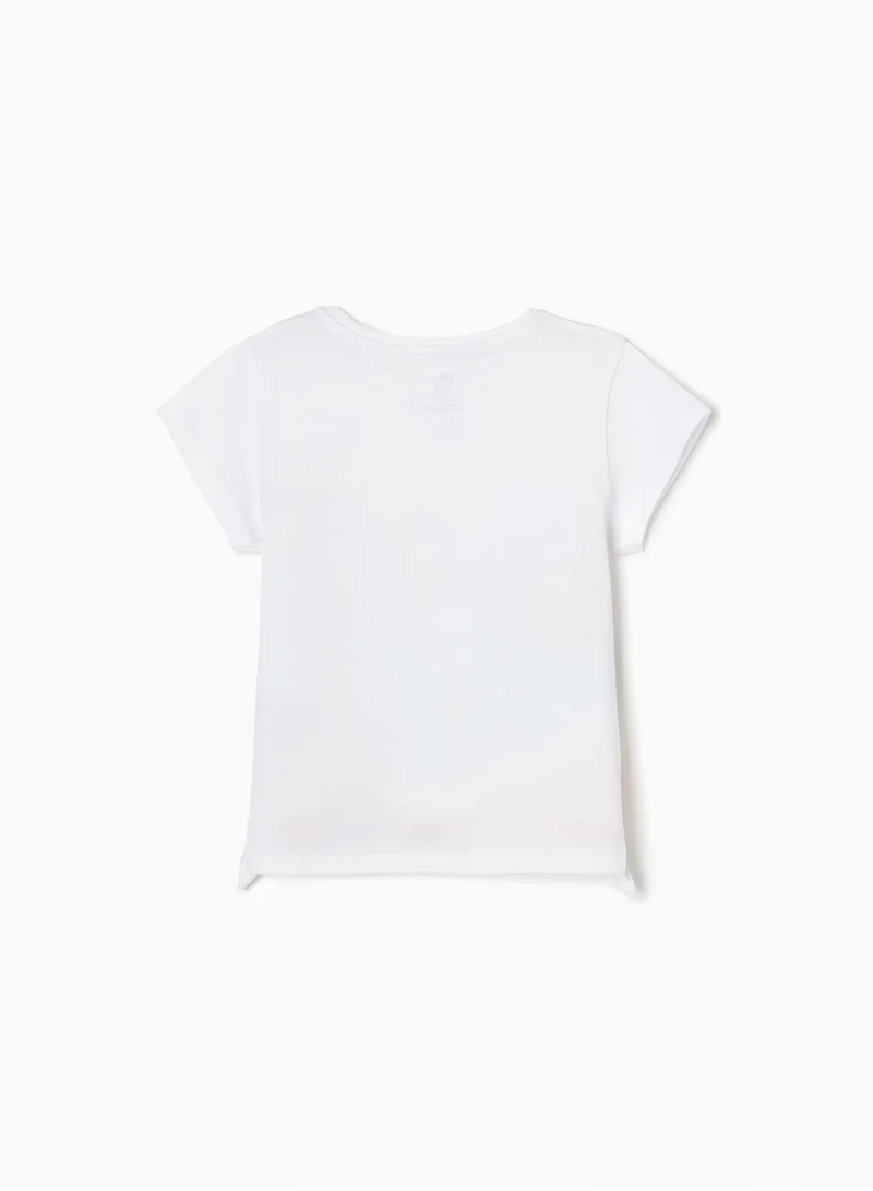 Zippy T-Shirt for Girls 'Tropical', White
