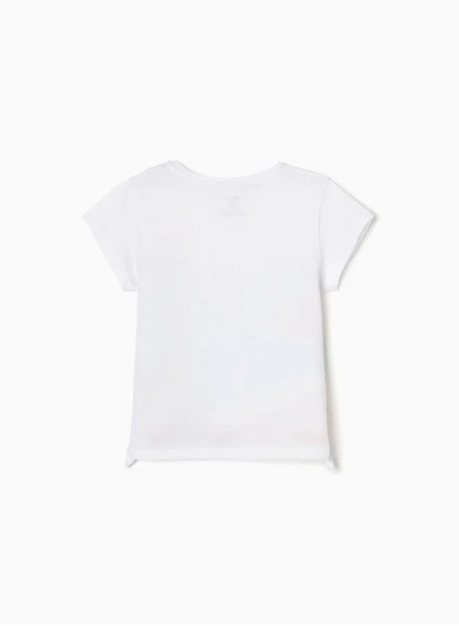 Zippy T-Shirt for Girls 'Tropical', White