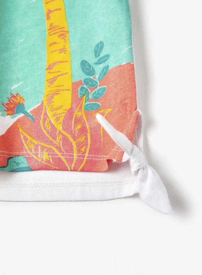 Zippy T-Shirt for Girls 'Tropical', White