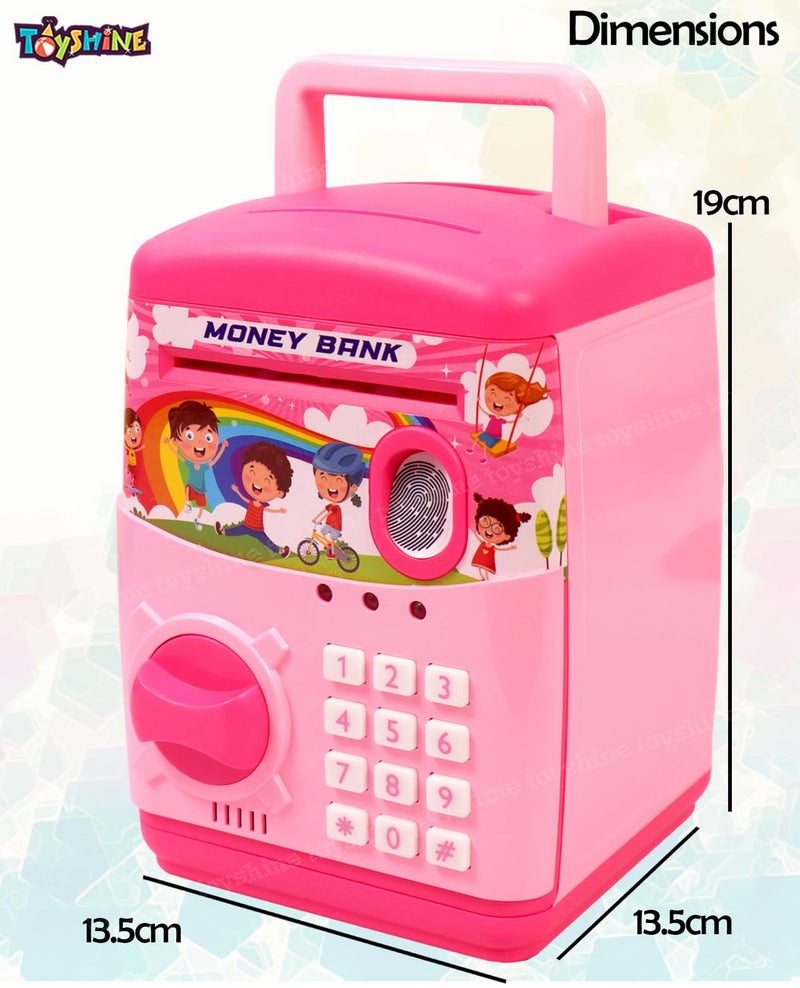 Toyshine Money Safe Kids With Finger Print Sensor Piggy Savings Bank With Electronic Lock, Blue(Modern) - Image 5