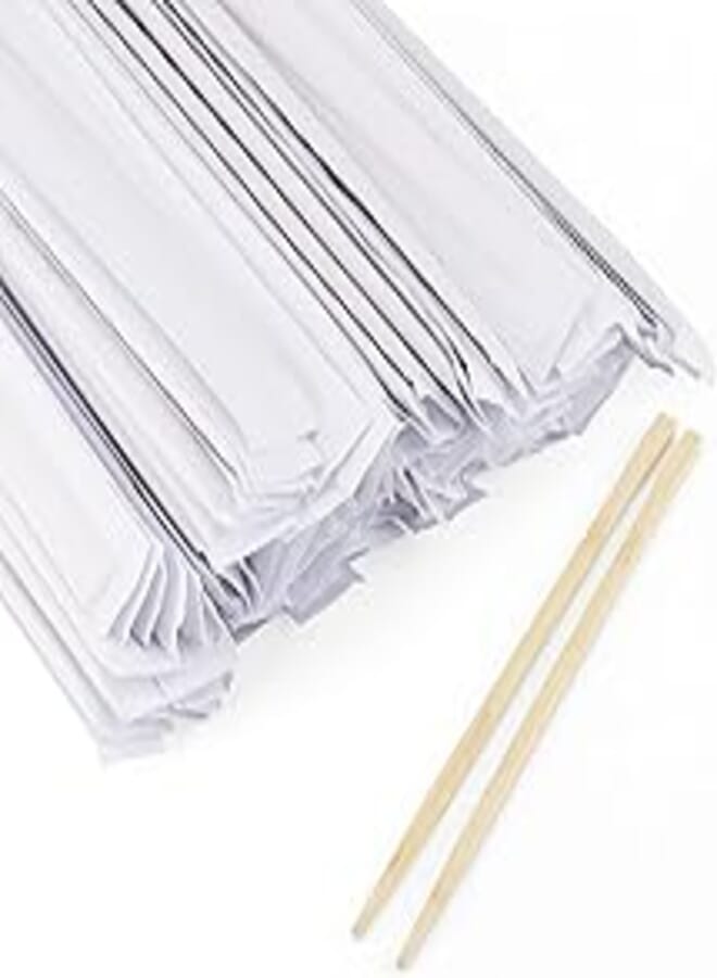 MANCHAP 500 Pairs 8 Inch Disposable Chopsticks, Individually Paper Packaged Bamboo Chopsticks, Chinese Chop sticks Natural Bamboo Chopstick Bulk for Eating, Catering, Takeaway