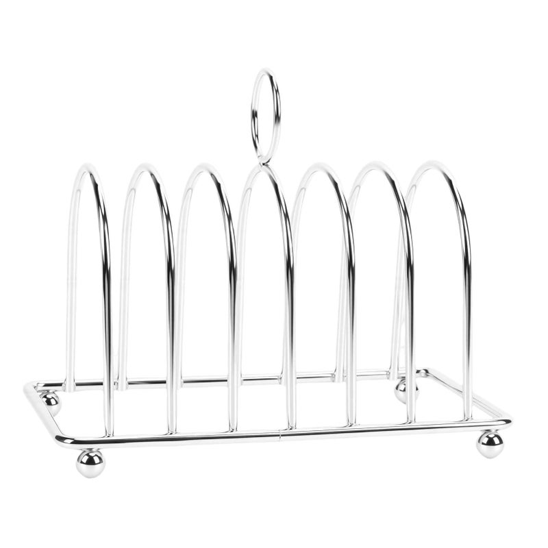 Vintage Stainless Steel Toast Rack Holds 6 Slices Elegant Bread Cooling Stand Kitchen - Image 2
