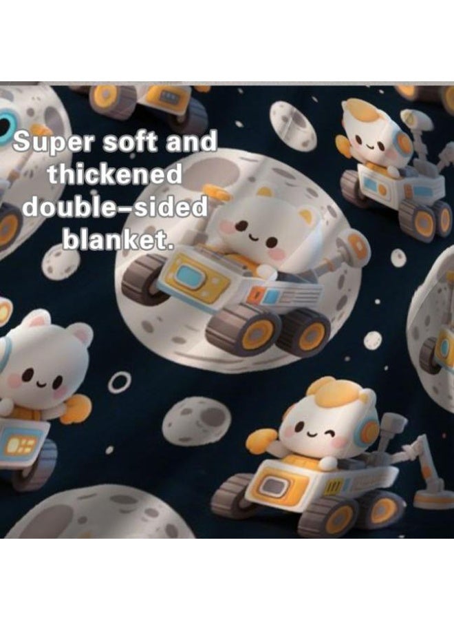 general Flannel thin blanket (warm and comfortable, suitable for sleep, gaming, dust removal and sandproof) 150cm*200cm - 1071 - Image 1