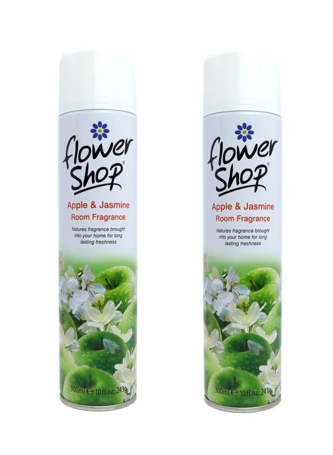 flowershop Two pieces of  Apple and Jasmine air freshener 300 ml