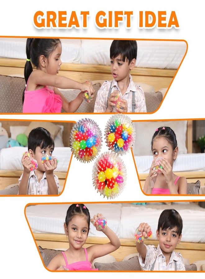 كرات الضغط الحسية الشائكة من أبلي، ألعاب ضغط طرية متعددة الألوان لتخفيف القلق، عبوة من 3 قطع - Image 2