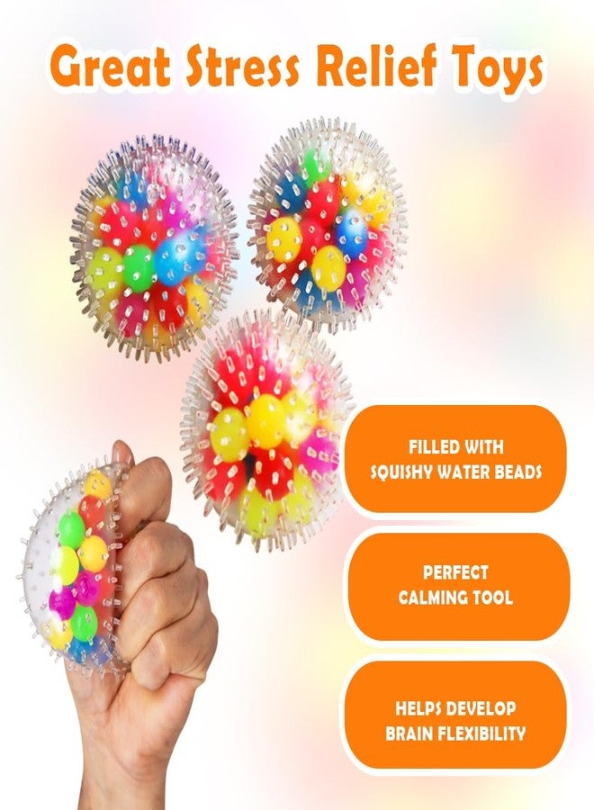 كرات الضغط الحسية الشائكة من أبلي، ألعاب ضغط طرية متعددة الألوان لتخفيف القلق، عبوة من 3 قطع - Image 3