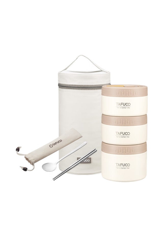 Tafuco 3-layer Insulated Lunch Box With Extra Long 316 Stainless Steel, Portable For Office Workers And Students, Model T5396 - Image 5