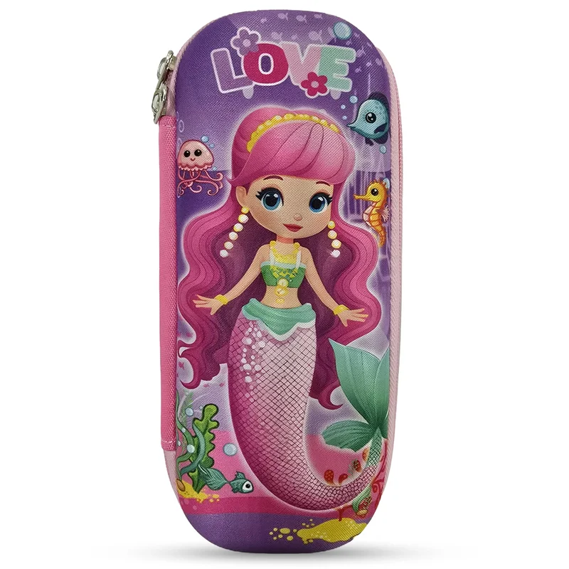 كوكوبي Cocobee Mermaid Love Pencil Case With Internal Mesh Pocket, Sturdy Build, Zipper Closure – Girls, 3+ Years, Multicolor