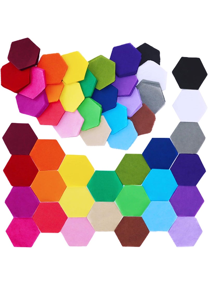 Exquiss Exquiss 2400pcs Precut Hexagon Shape Tissue Paper 24 x 22 Inch for Art Craft Tissue Paper Decorative Hexagon Bee Hive Craft Hexagon Collage Art Rainbow Kids DIY Handcraft Wall Art  - Image 1