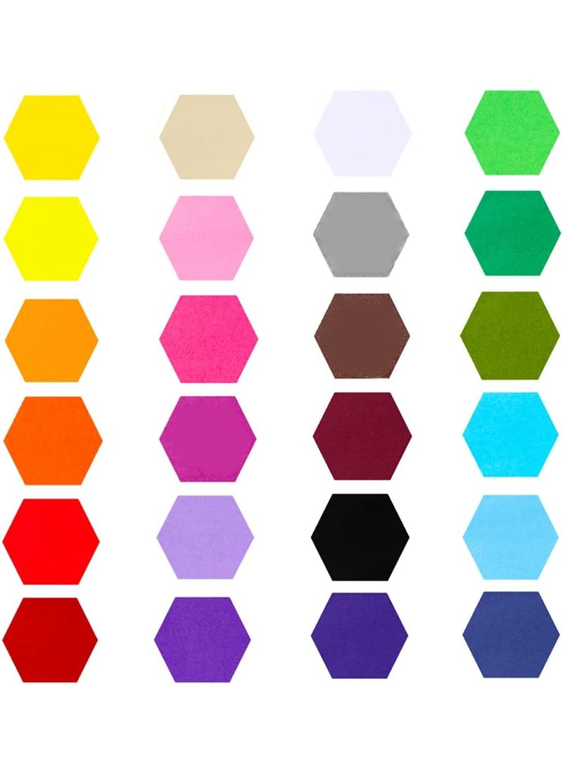 Exquiss Exquiss 2400pcs Precut Hexagon Shape Tissue Paper 24 x 22 Inch for Art Craft Tissue Paper Decorative Hexagon Bee Hive Craft Hexagon Collage Art Rainbow Kids DIY Handcraft Wall Art  - Image 2
