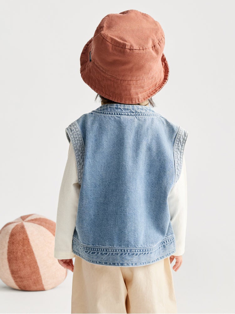 بالابالا فيست جينز بدون أكمام مع تفصيل أمامي للأولاد - Image 3