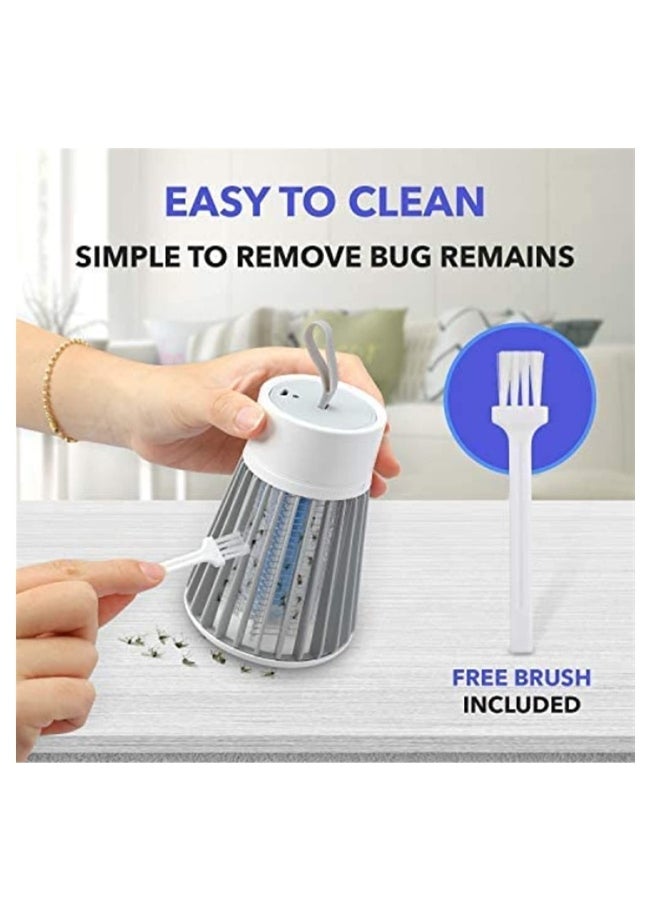USB Rechargeable Electric Bug Zapper for Indoor Use, Wireless UV Mosquito Killer, Portable Insect Eradicator for Home, Effective Against Flies and Gnats
