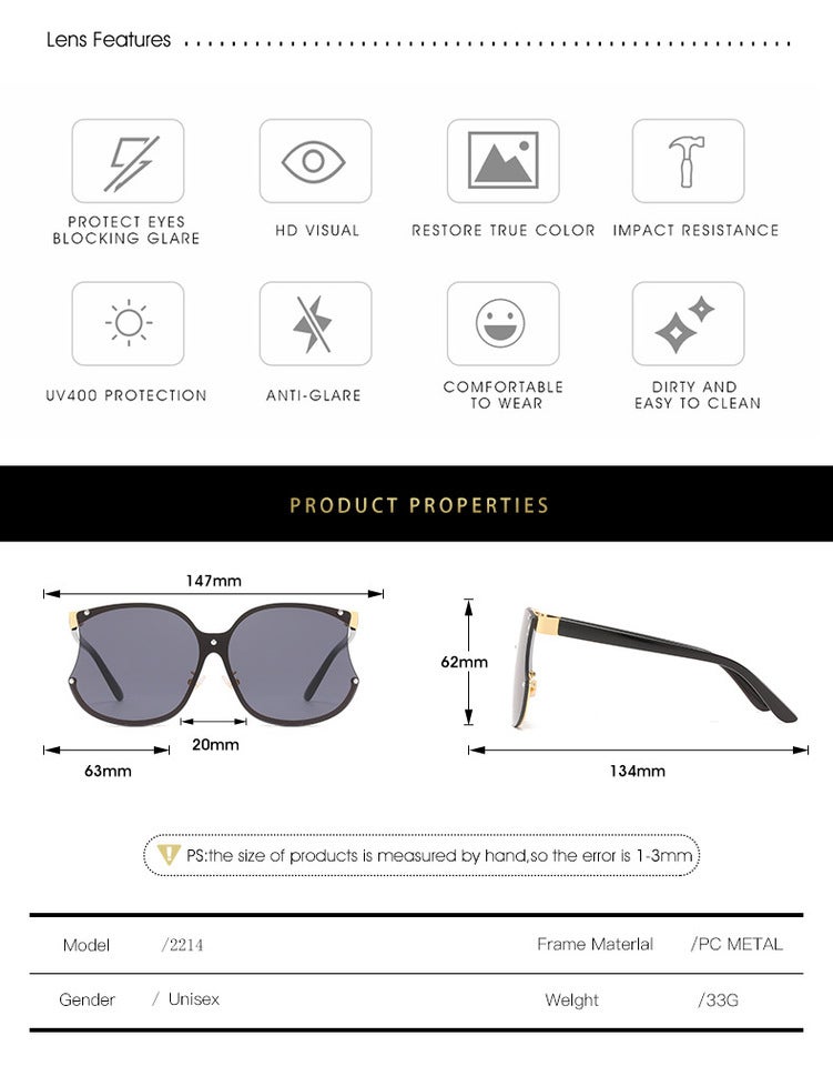 Sunglasses UV Protection Fashion 2214 - Image 4