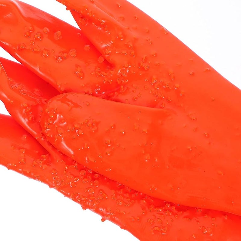 Operitacx PVC Work Gloves 3 Pairs Acid Resistant Non Slip Heavy Duty Industrial Use - Image 4