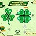 PARTVON 12 PCS Shamrock Balloons for St Patricks Day Decorations 18 Inch Green Leaf Clover St Patricks Day Balloons for Home Birthday Saint Patrick Party Supplies - Image 4