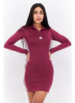 adidas Originals Women Sportswear Fit Outdoor Dress, Maroon/White  - Image 1