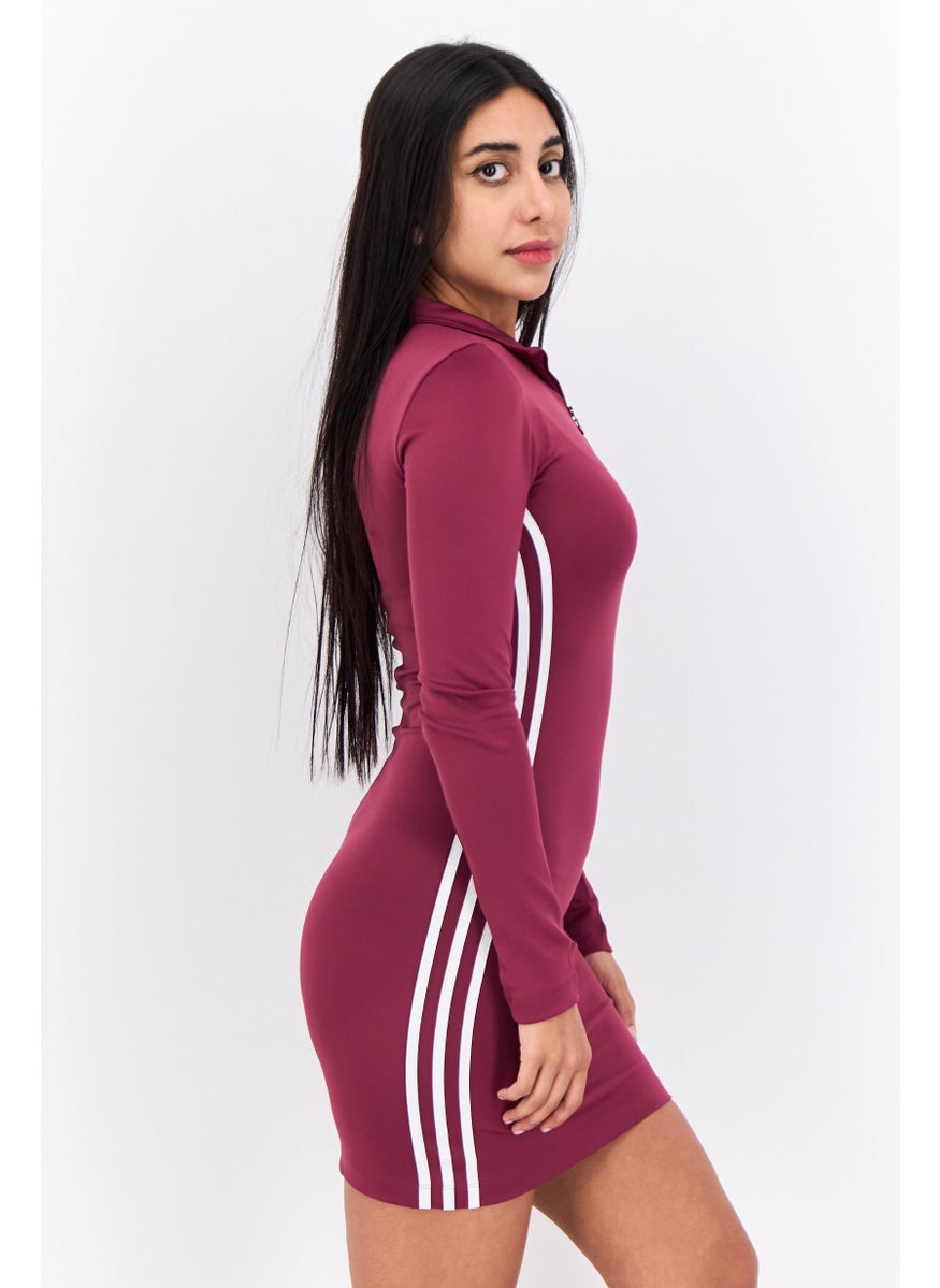 adidas Originals - Women Sportswear Fit Outdoor Dress, Maroon/White - Image 1