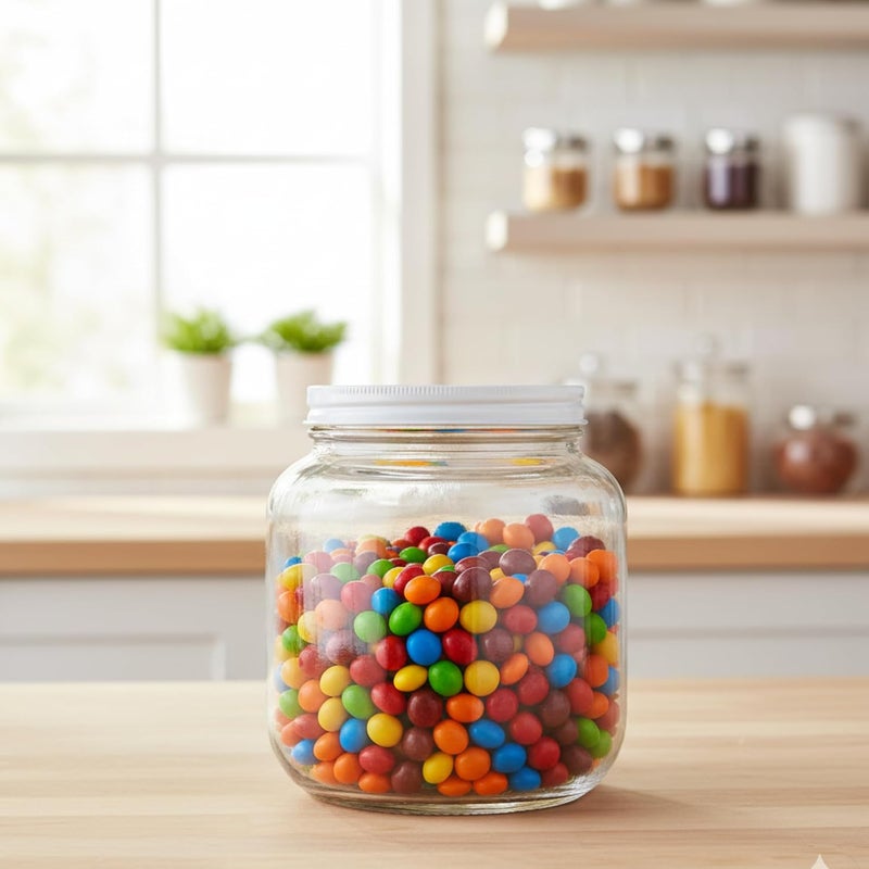 kitchentoolz Half Gallon Glass Large Mason Jar Wide Mouth with Airtight Metal Lid - 1/2 Gallon (64oz) Capacity - Pickling, Storing and Canning- BPA-Free Dishwasher Safe- By - Made in USA - Image 5