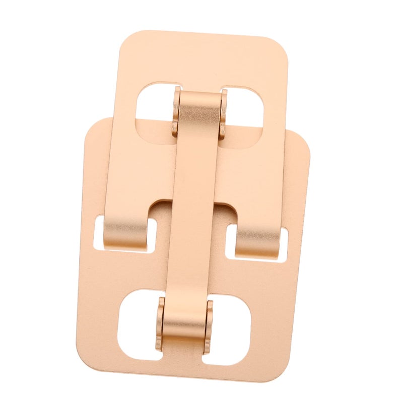 Foldable Aluminum Phone Stand Gold Portable Tablet Holder For Desk Video Calls Movies - Image 2