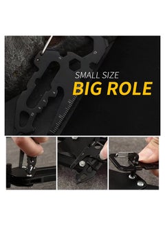 Y&D Credit Card Multitool, Dinosaur Head Multi-Function Tool for Keychain Bottle Opener, Snowflake Quick Repairs, EDC Survival Gear, Camping, Black, The Best Gifts Him  - Image 2