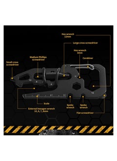 Y&D Credit Card Multitool, Dinosaur Head Multi-Function Tool for Keychain Bottle Opener, Snowflake Quick Repairs, EDC Survival Gear, Camping, Black, The Best Gifts Him  - Image 3