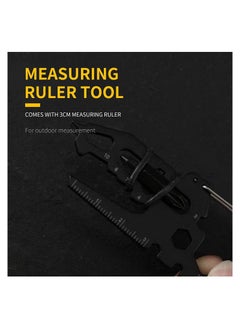 Y&D Credit Card Multitool, Dinosaur Head Multi-Function Tool for Keychain Bottle Opener, Snowflake Quick Repairs, EDC Survival Gear, Camping, Black, The Best Gifts Him  - Image 5