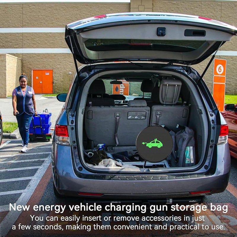 Waterproof EV Charger Storage Bag Large Capacity Oxford Round Color - Image 5