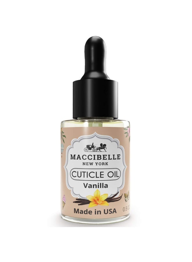 maccibelle Maccibelle Cuticle Oil 0.5 oz - Heals Dry Cracked Cuticles (Sweet Vanilla, 0.5 Fl Oz) - Image 1