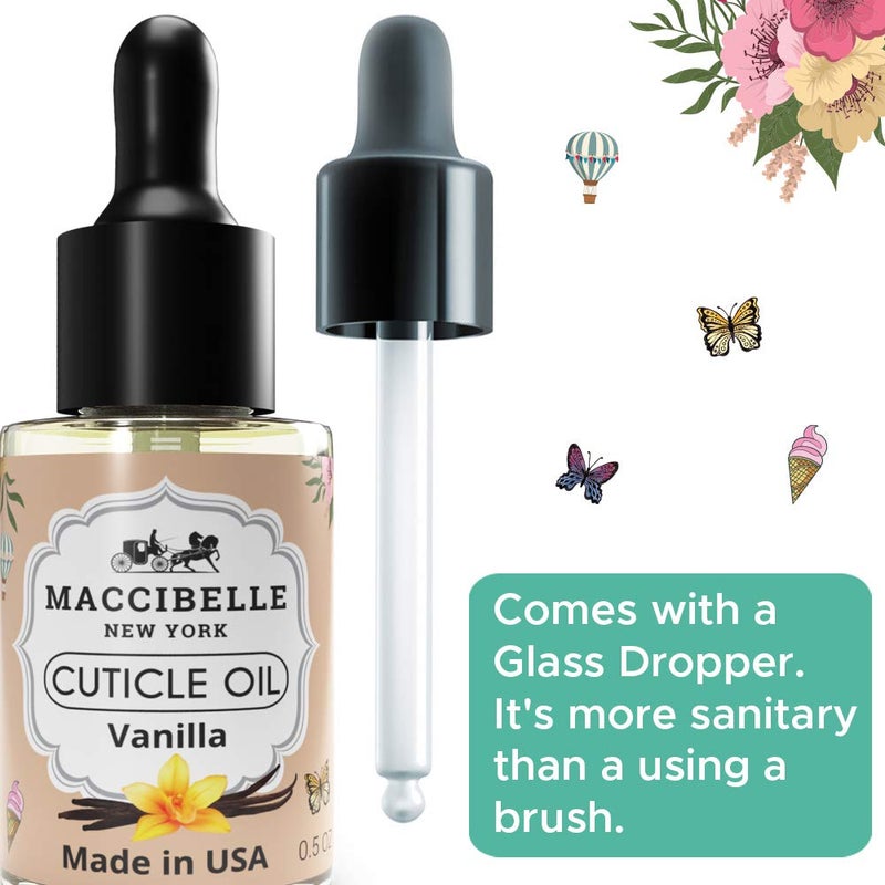 Maccibelle Cuticle Oil 0.5 oz - Heals Dry Cracked Cuticles (Sweet Vanilla, 0.5 Fl Oz) - Image 3