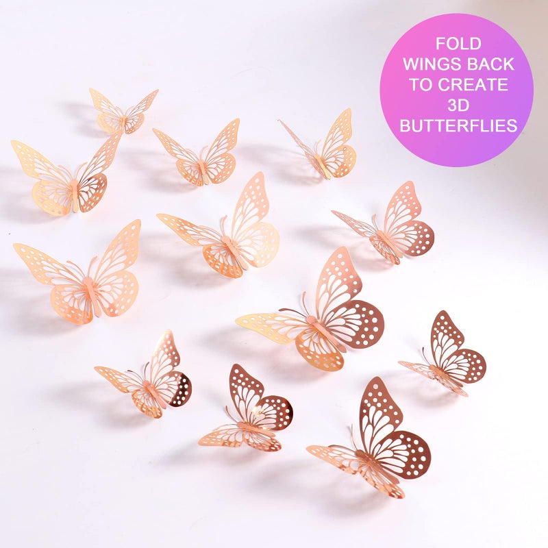 QIFU 142pcs Pastel Pink Purple Balloon Garland Arch Kit Butterfly Stickers Baby Shower Decorations for Girl Birthday Party Bridal Shower Bachelorette Engagement Party Decorations by QIFU - Image 4
