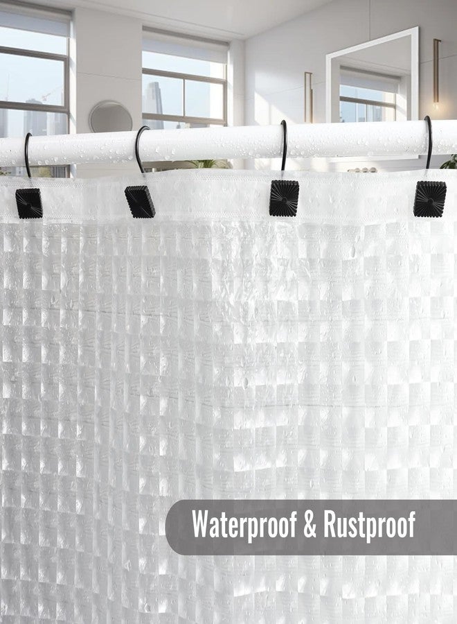 JTDTH Decorative Shower Curtain Hooks, Shower Curtain Rings for Rods, Fashion Shower Curtain Hangers, 12PCS Stylish Shower Hooks for Shower Curtain, Bathroom, Bedroom, Living Room, Home Decor (Square) - Image 5