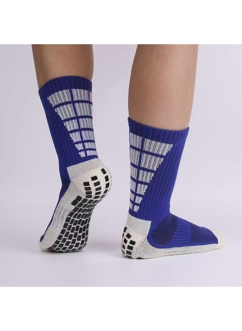 Non-Slip Grip Socks for Men - Anti-Slip Silicone Football Soccer Socks Mid-Calf, Cushioned Shock Absorption Moisture Wicking Breathable Sports  Socks - Image 1