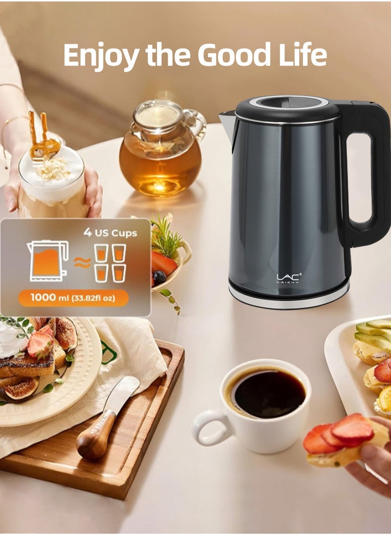 LAC LAICHY - LAC LAICHY1.8L, 1500W electric kettle, stainless steel body, indicator light, 360° cordless power base, automatic shutdown, safe and durable, steel heating element, very suitable for heating beverages - Image 1
