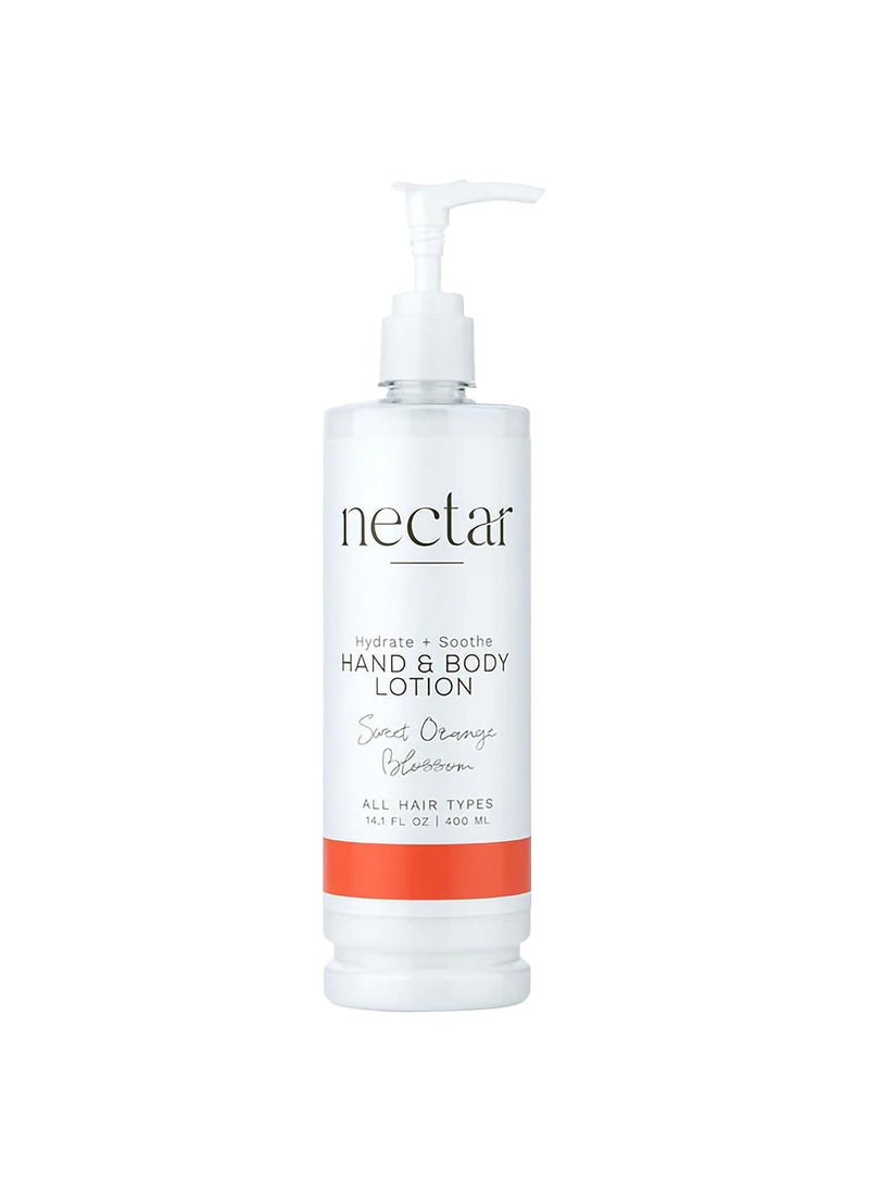 world amenities Nectar Pump Bottle Hand and Body Lotion  Moisturizing Lotion with Fresh Fragrance of Orange Flowers 