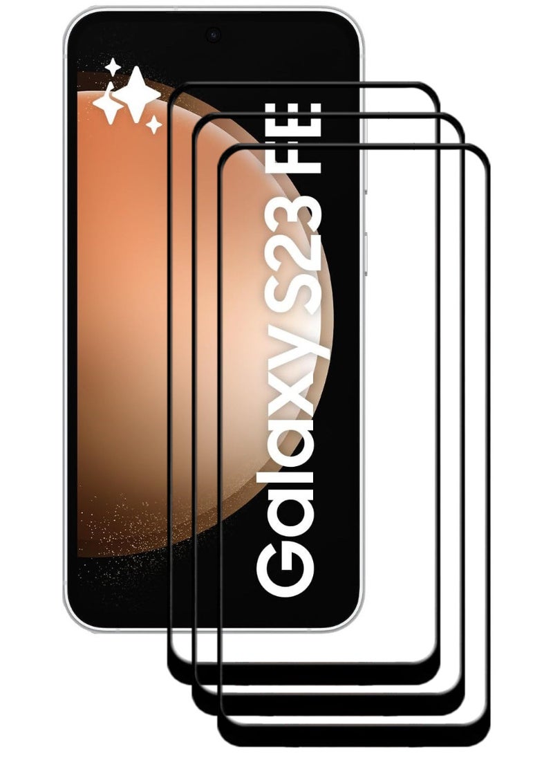 ACLIX 3 Pieces Antistatic ESD Dustproof Premium Quality High Definition Tempered Glass Screen Protector Designed For Samsung Galaxy S23 FE - Image 1