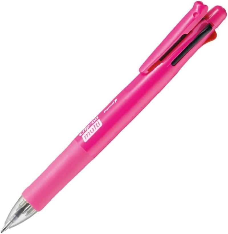 Zebra Technologies Zebra Clip-On Multi F Series 4 Color 0.7 mm Ballpoint Multi Pen/0.5 mm Pencil, Cutie Pink Body (B4SA1-CUP) - Image 1